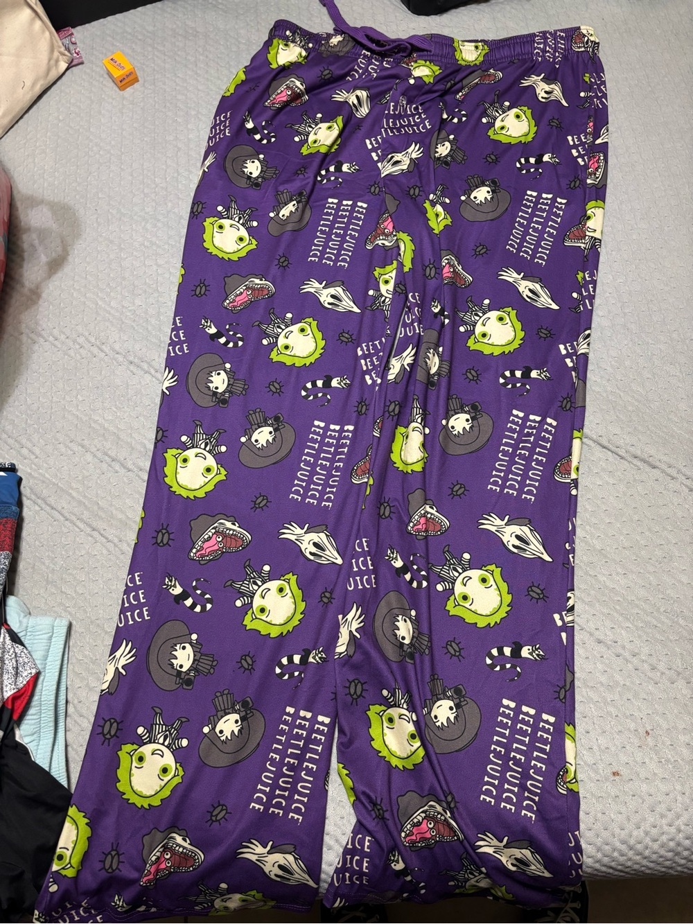 Purple Beetlejuice Graphic Pajama Pants